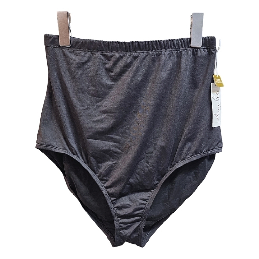 NWT Anne Cole Tummy Control Stretch Briefs Black Size XL Stretch